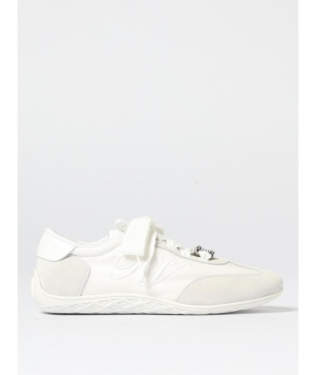 ROGER VIVIER Бежевые замшевые кроссовки, фото 5