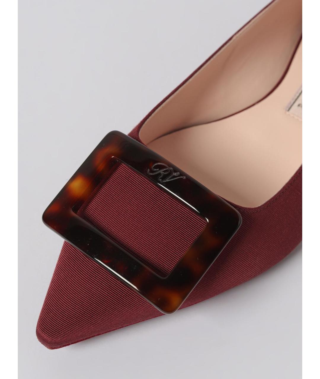 ROGER VIVIER Бордовые балетки, фото 4