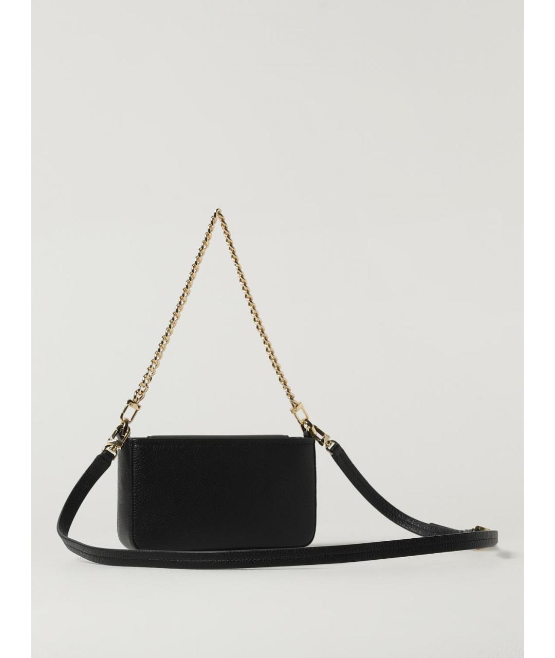 MICHAEL KORS Черная кожаная сумка через плечо, фото 2