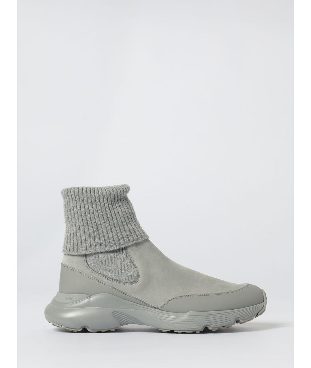 TOD'S Серые замшевые ботинки, фото 5