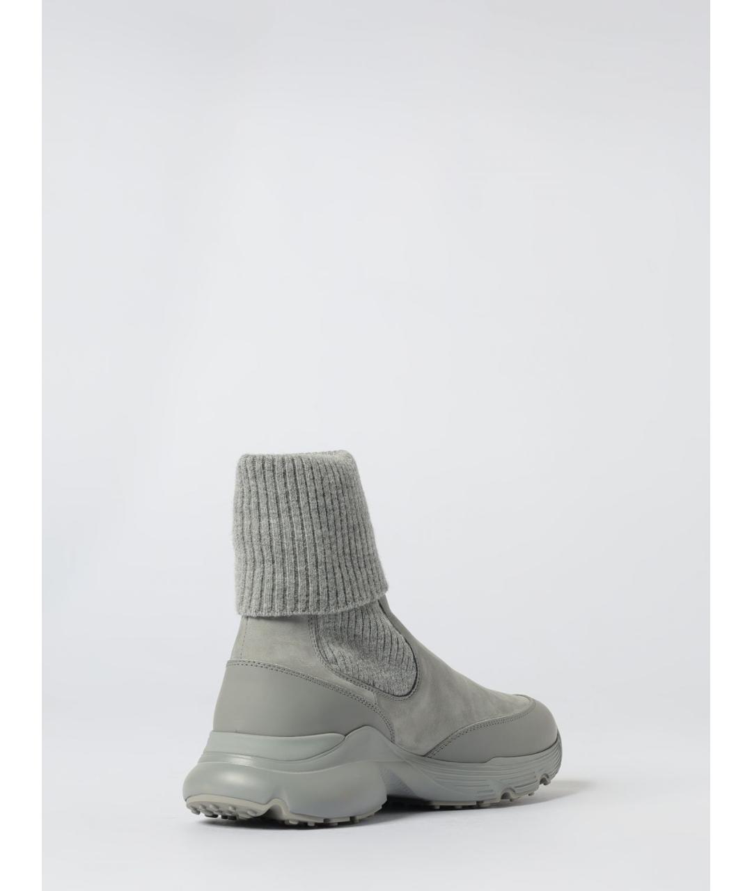 TOD'S Серые замшевые ботинки, фото 3