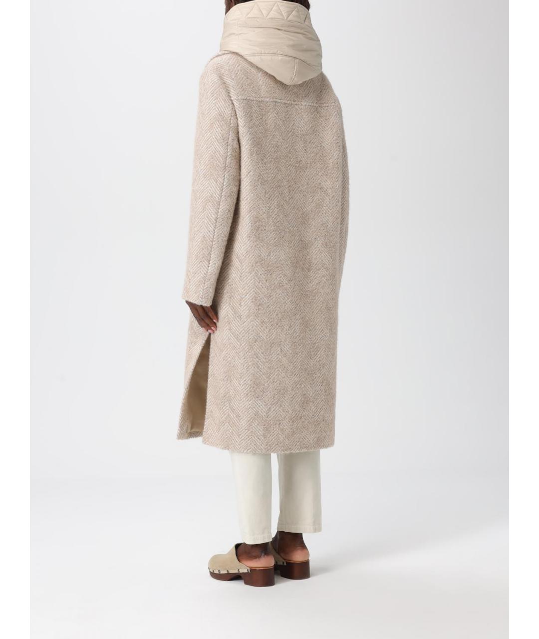FAY Бежевое шерстяное пальто, фото 2