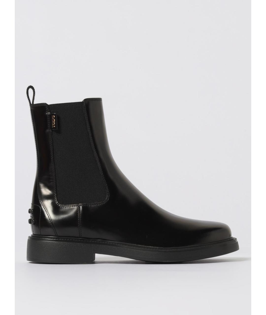 TOD'S Черные кожаные ботинки, фото 5