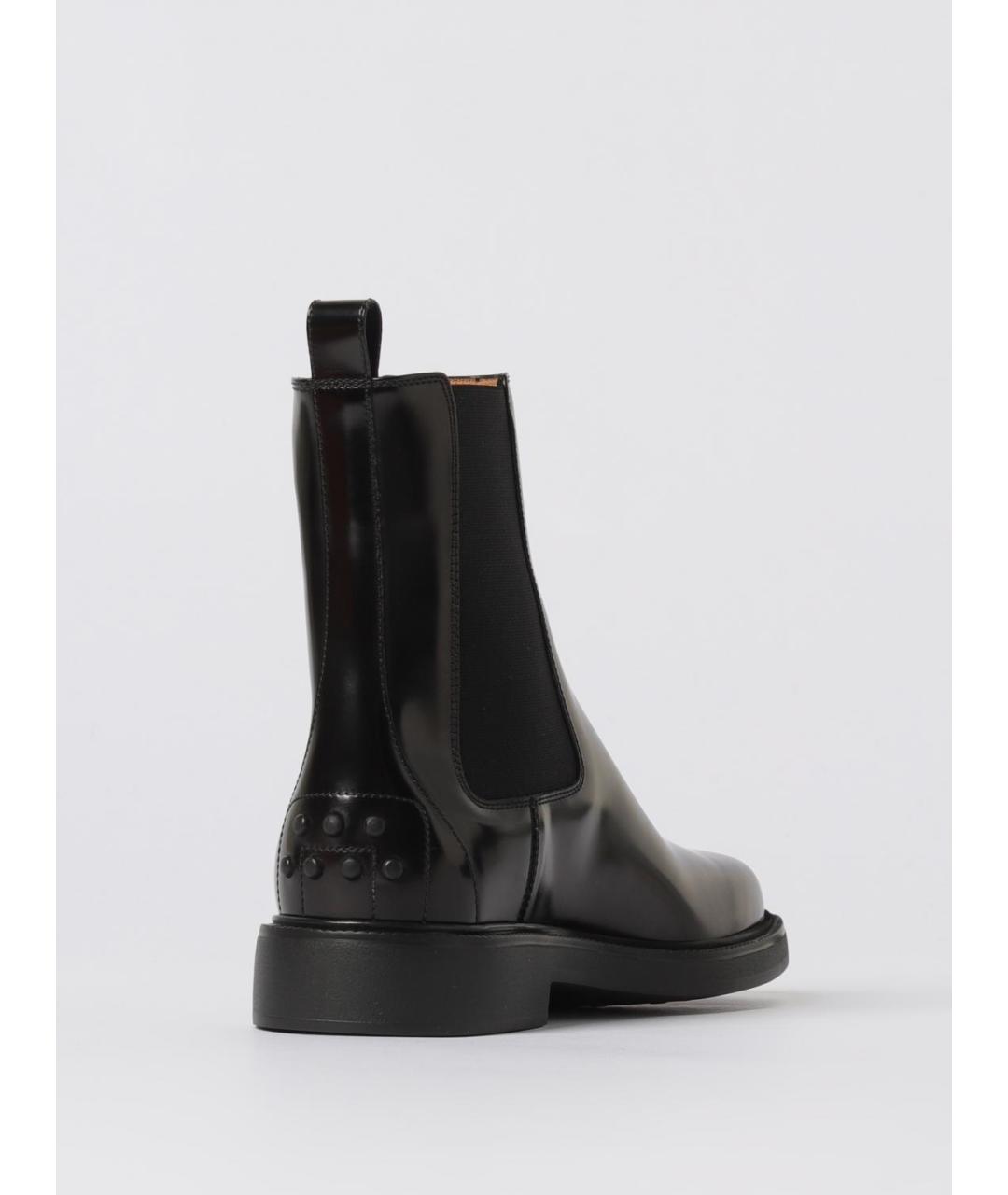 TOD'S Черные кожаные ботинки, фото 3