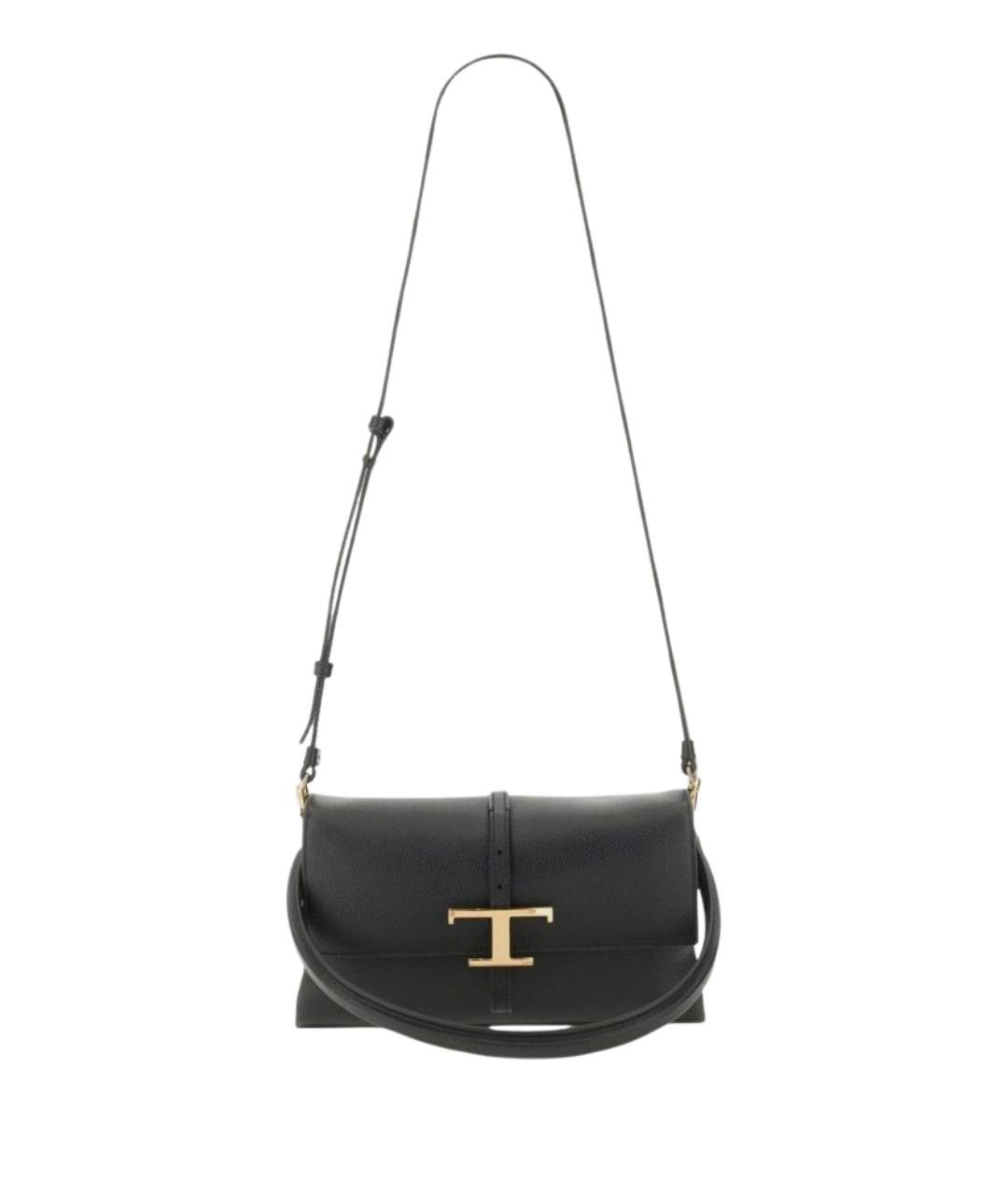 TOD'S Черная кожаная сумка через плечо, фото 3