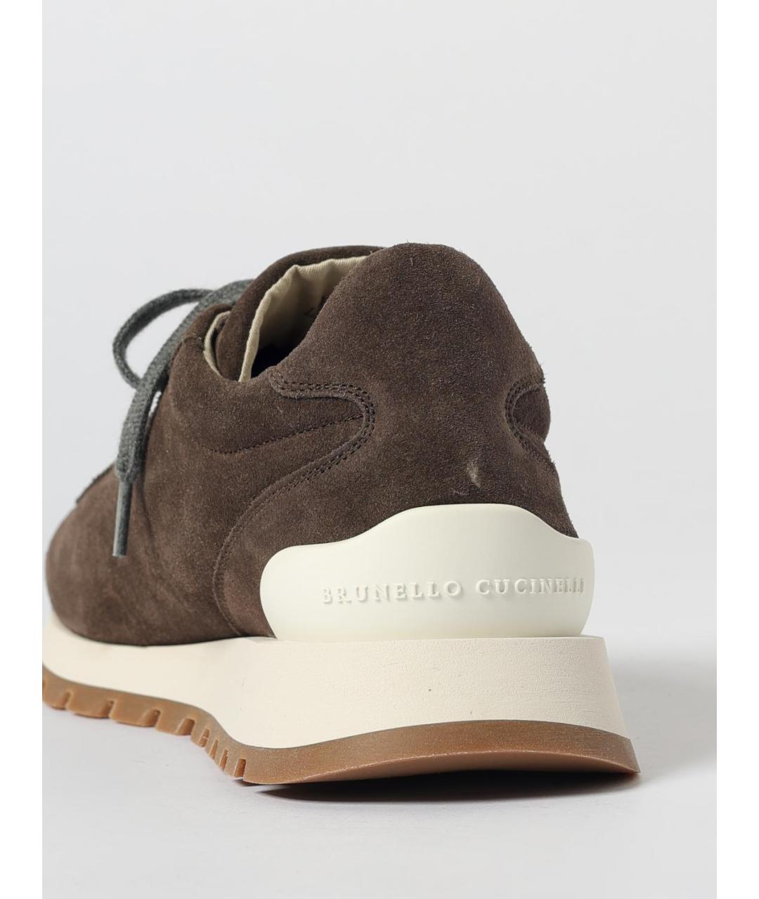 BRUNELLO CUCINELLI Коричневые замшевые кроссовки, фото 4