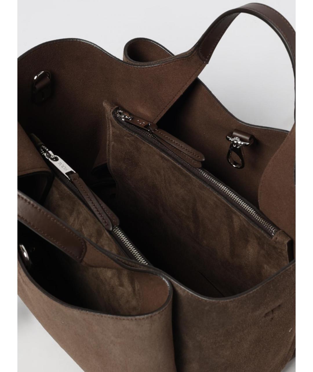 TOD'S Коричневая замшевая сумка тоут, фото 4