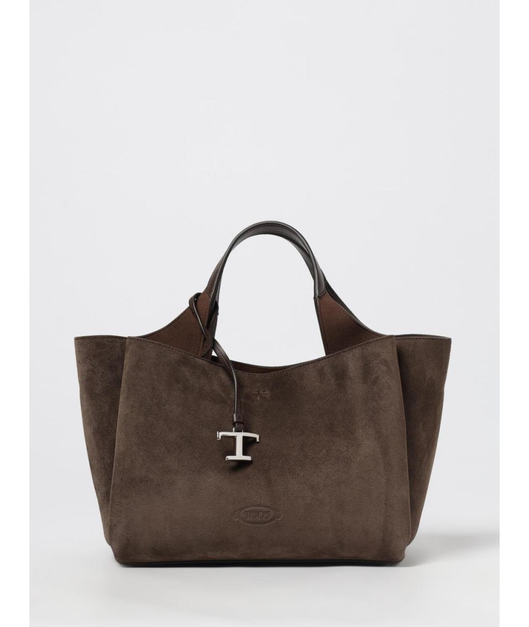 TOD'S Коричневая замшевая сумка тоут, фото 5