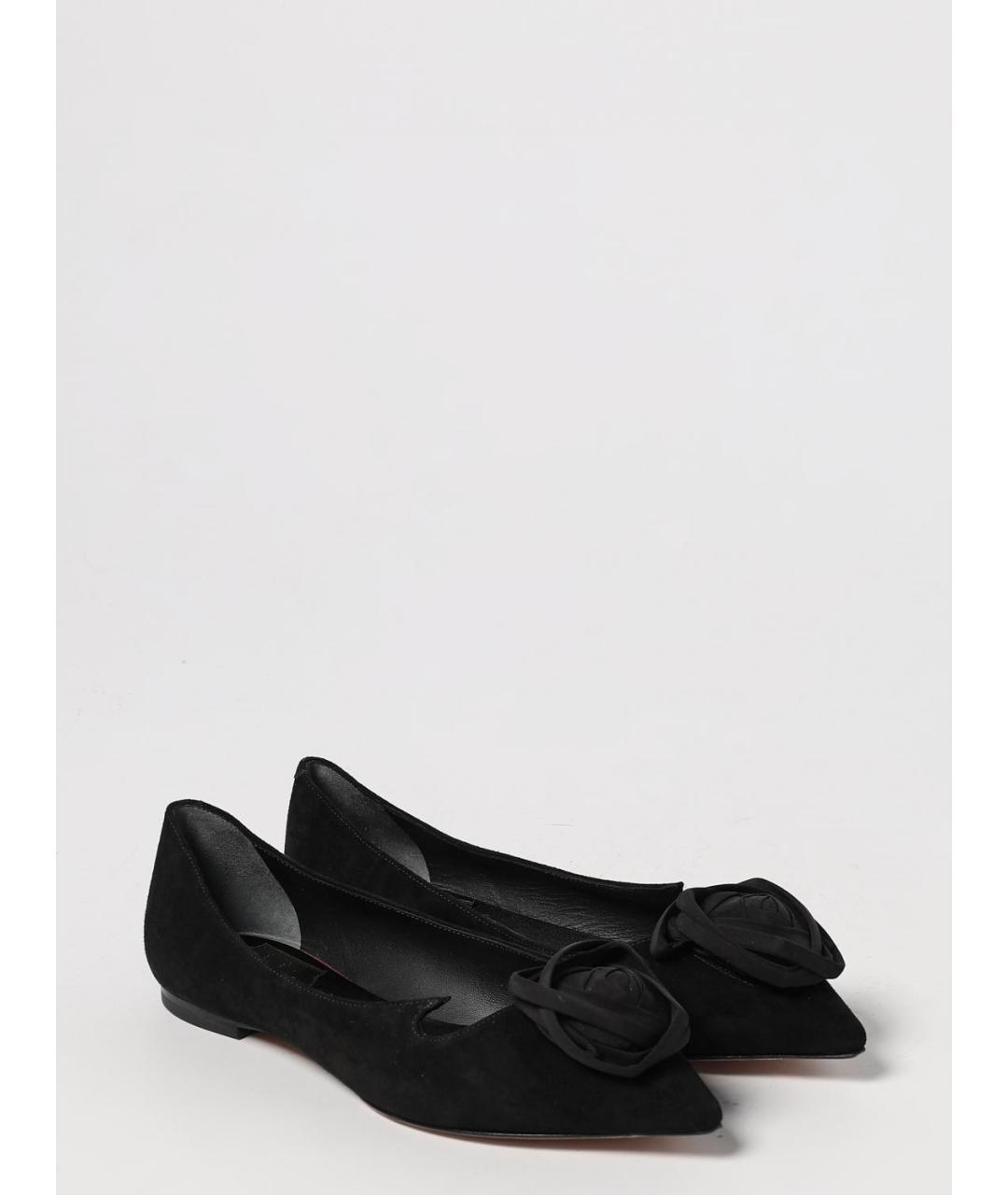 ROGER VIVIER Черные кожаные балетки, фото 2