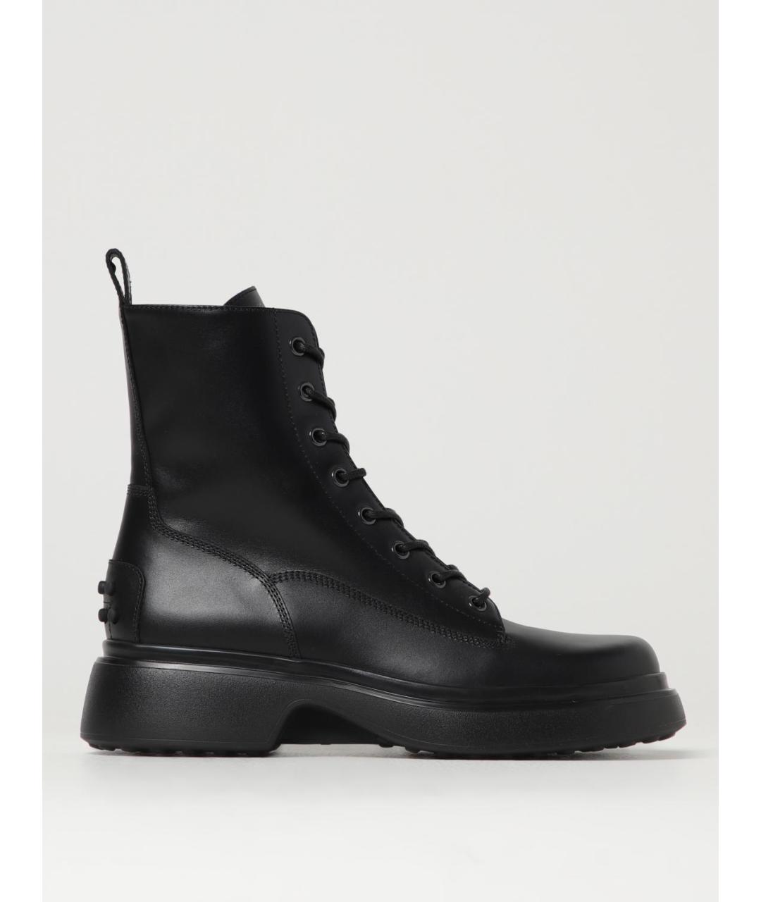 TOD'S Черные кожаные ботинки, фото 5