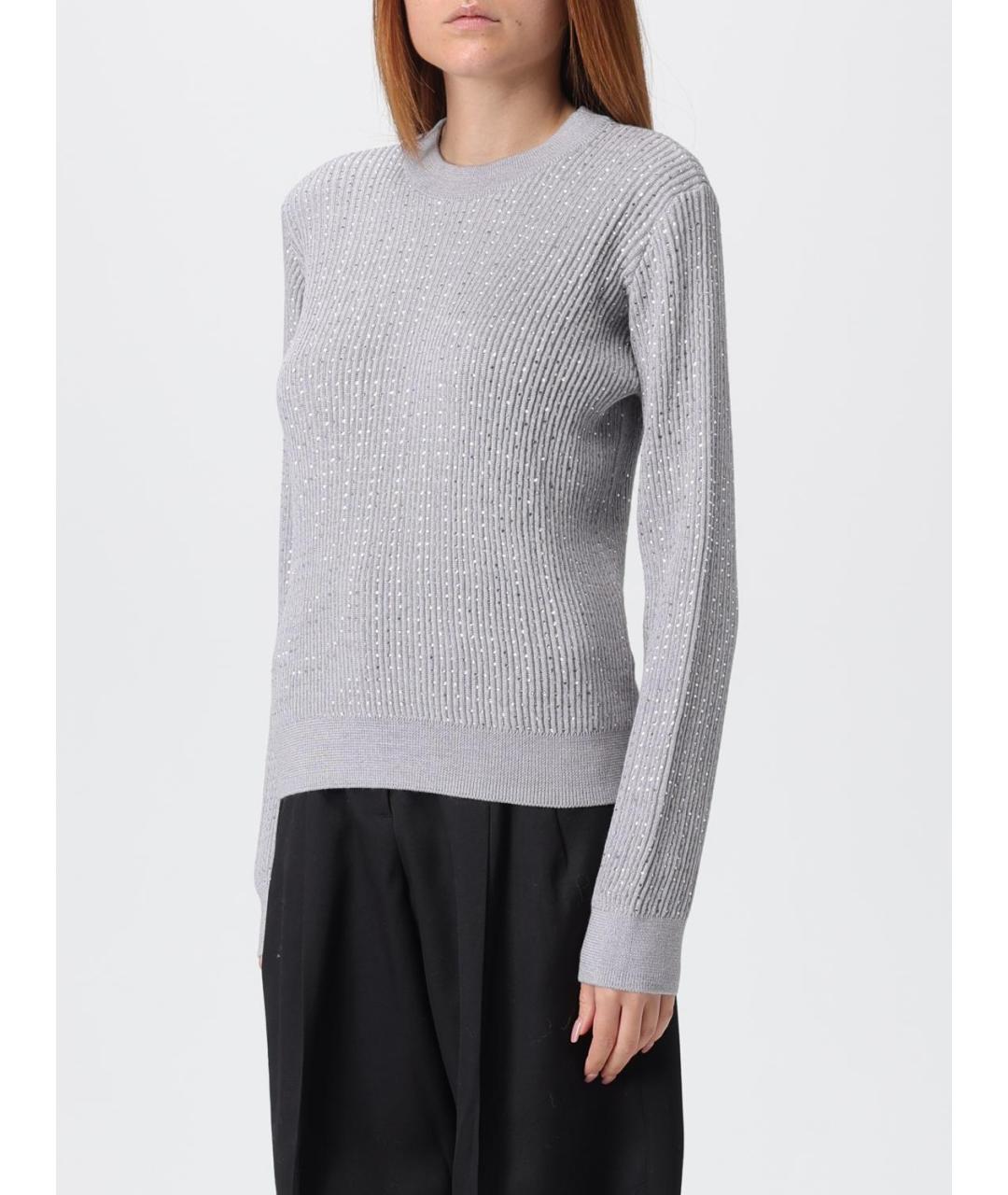 GOLDEN GOOSE DELUXE BRAND Серый шерстяной джемпер / свитер, фото 4