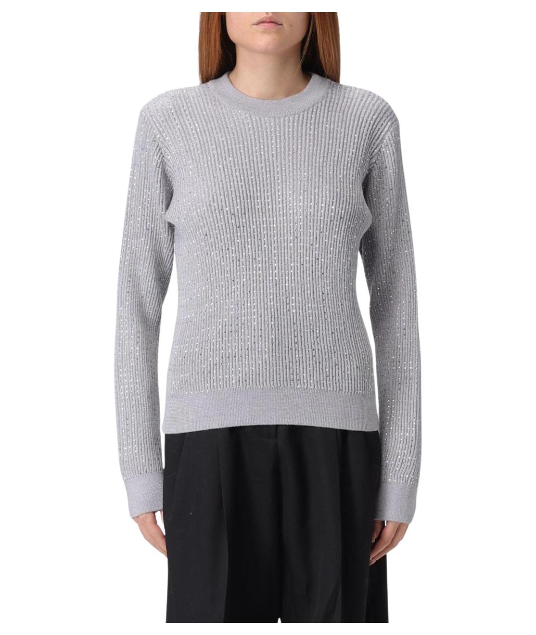 GOLDEN GOOSE DELUXE BRAND Серый шерстяной джемпер / свитер, фото 1