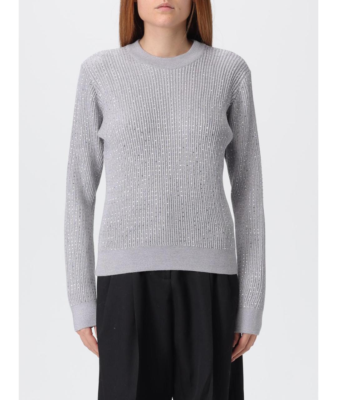 GOLDEN GOOSE DELUXE BRAND Серый шерстяной джемпер / свитер, фото 6