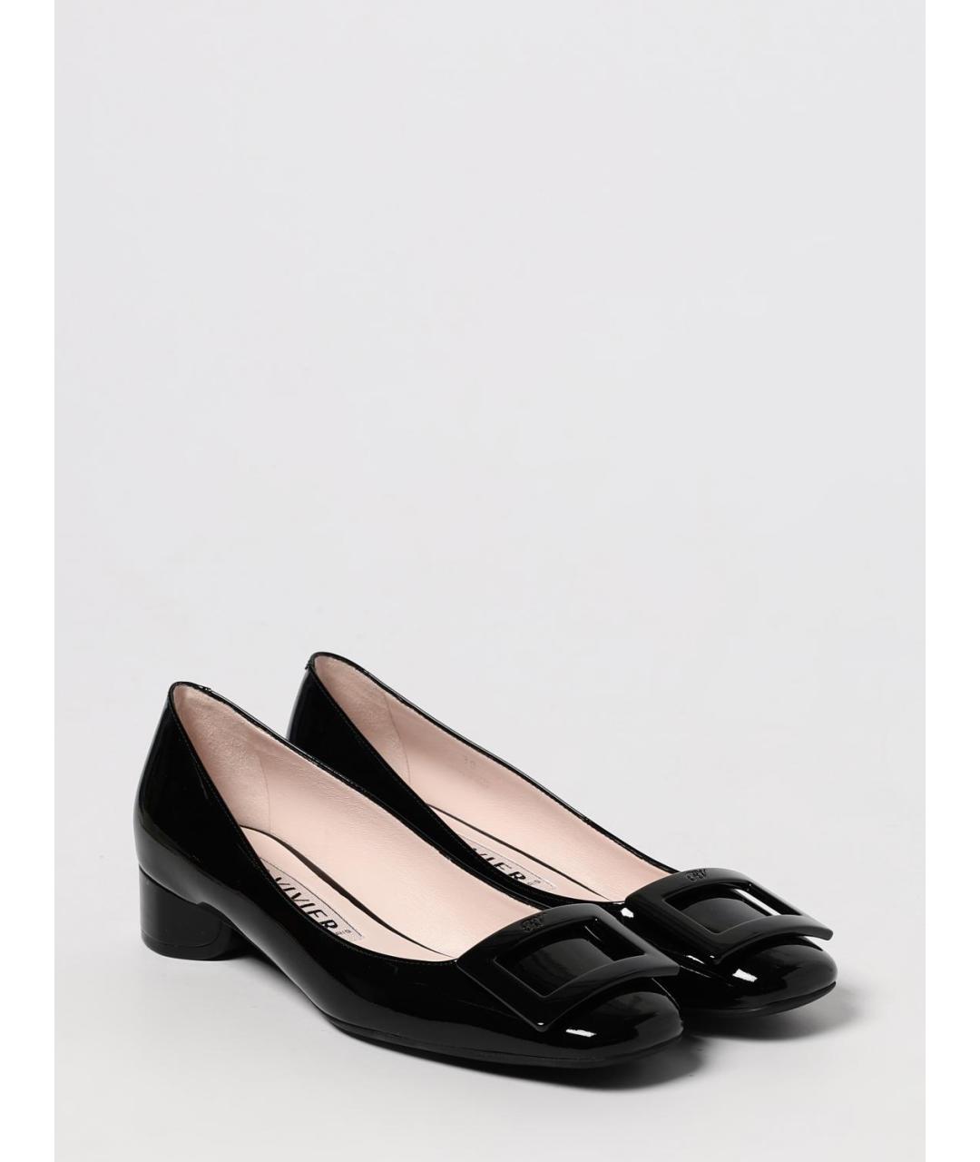 ROGER VIVIER Черные кожаные балетки, фото 2