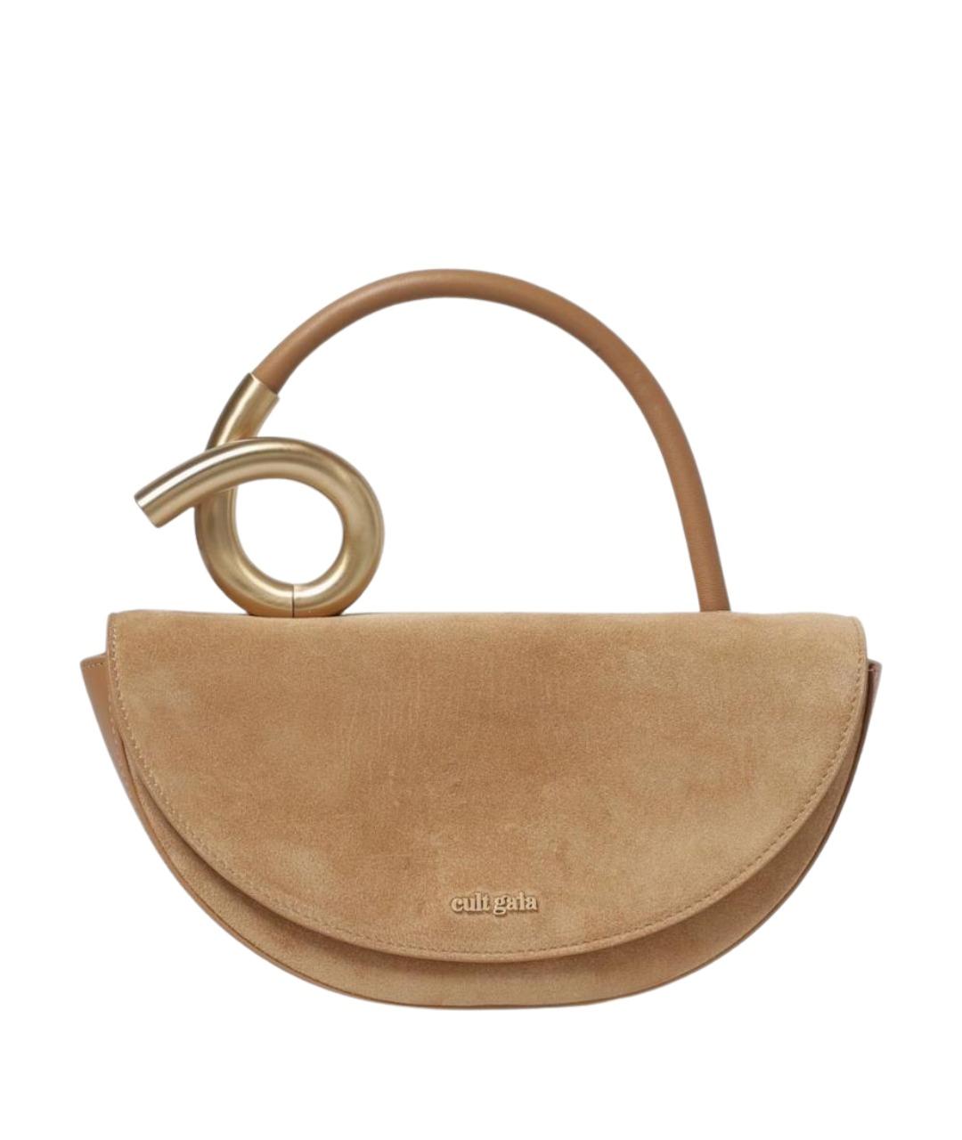 CULT GAIA Бежевая замшевая сумка с короткими ручками, фото 1