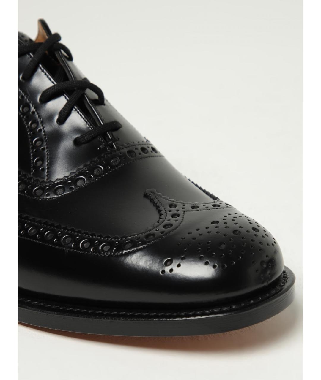 CHURCH'S Черные кожаные туфли, фото 4