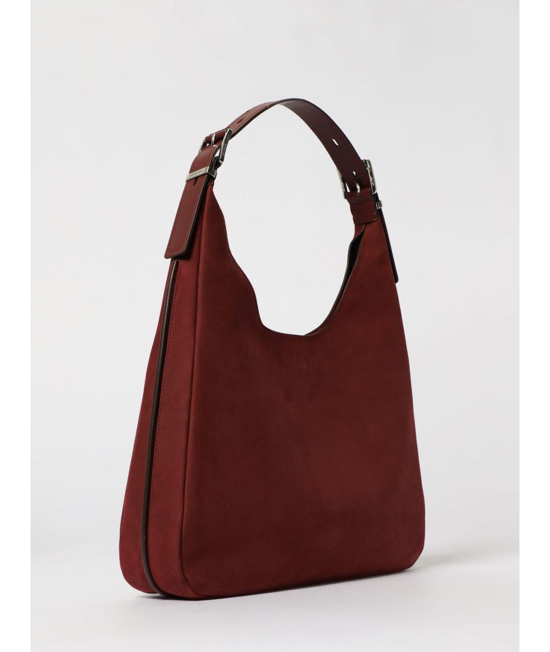 MICHAEL KORS Бордовая замшевая сумка через плечо, фото 2