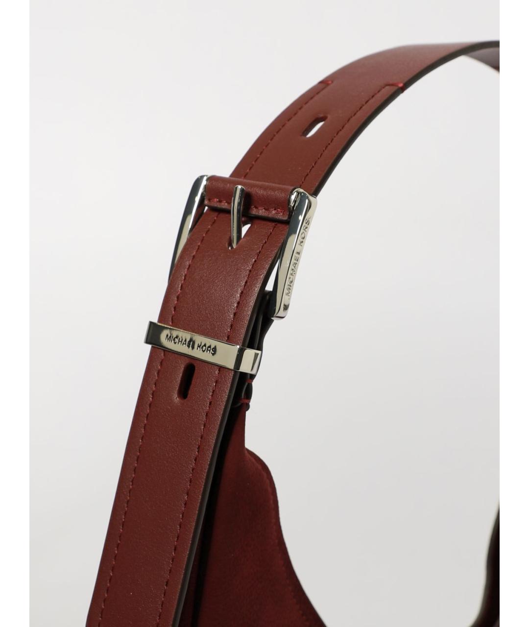 MICHAEL KORS Бордовая замшевая сумка через плечо, фото 3