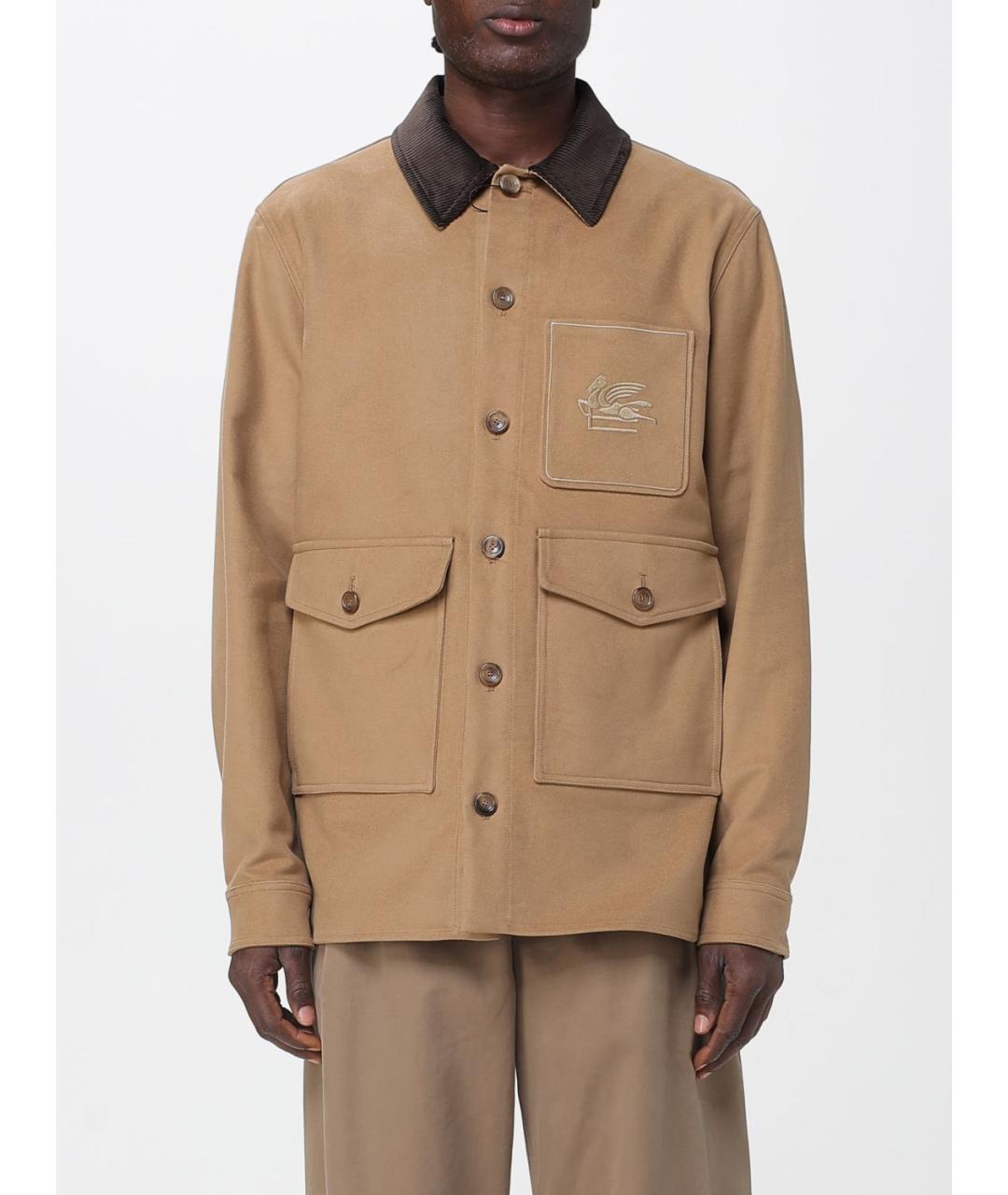 ETRO Бежевая хлопковая куртка, фото 2