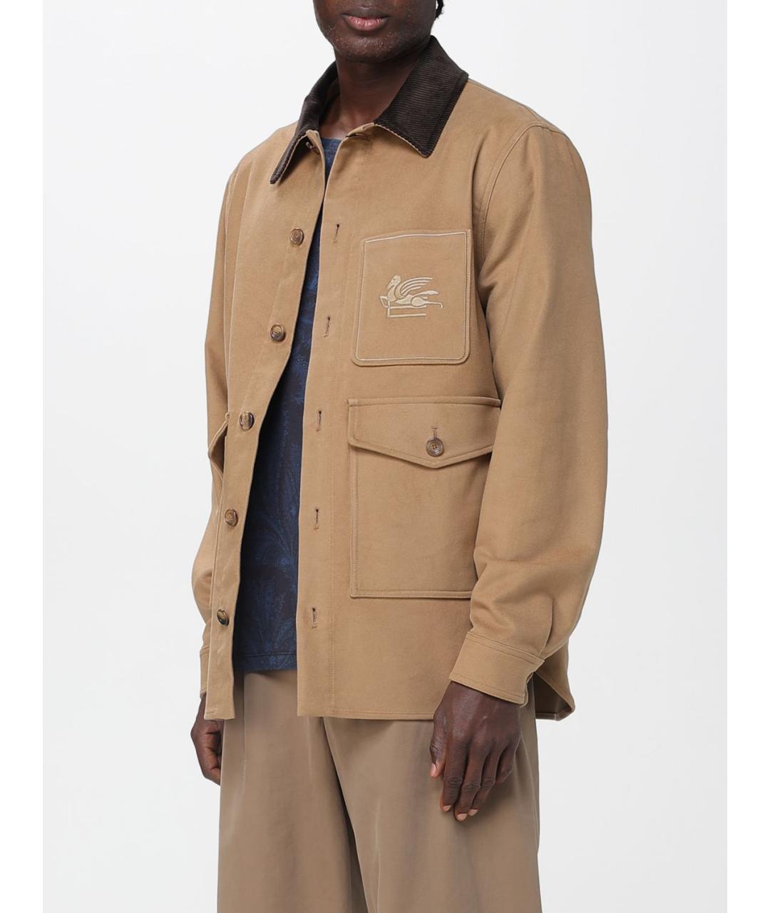 ETRO Бежевая хлопковая куртка, фото 5