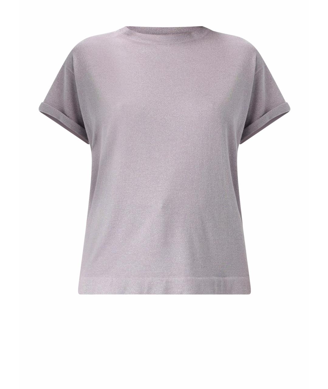 BRUNELLO CUCINELLI Фиолетовая кашемировая футболка, фото 1