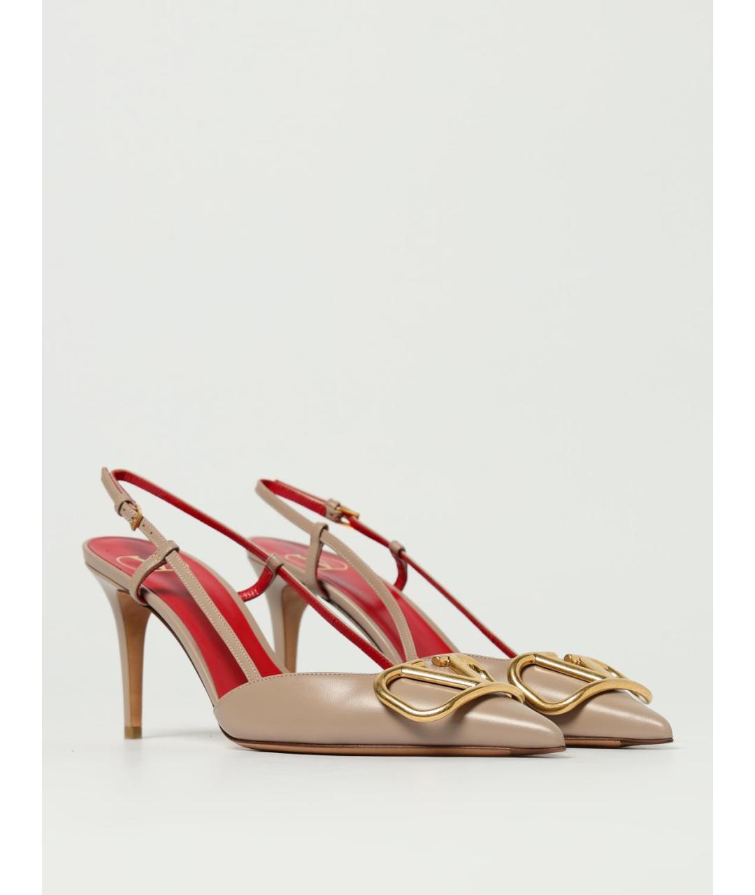 VALENTINO Бежевые кожаные туфли, фото 2