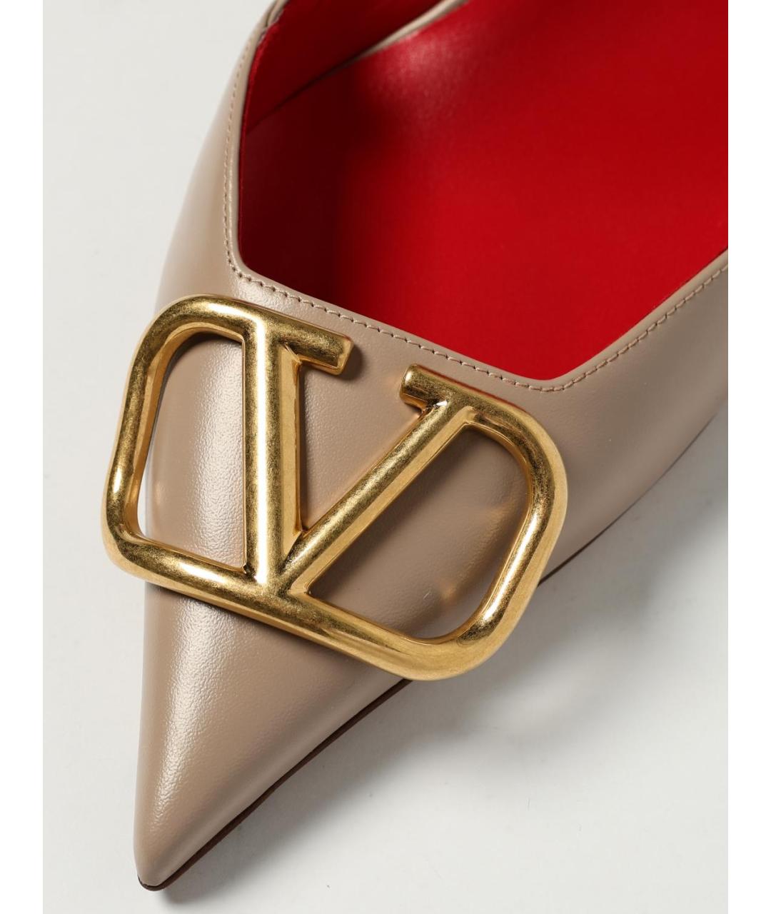 VALENTINO Бежевые кожаные туфли, фото 4