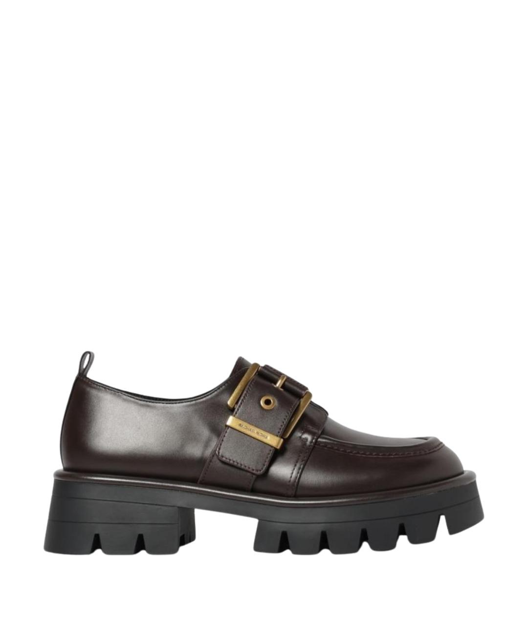 MICHAEL KORS Коричневые кожаные ботинки, фото 1