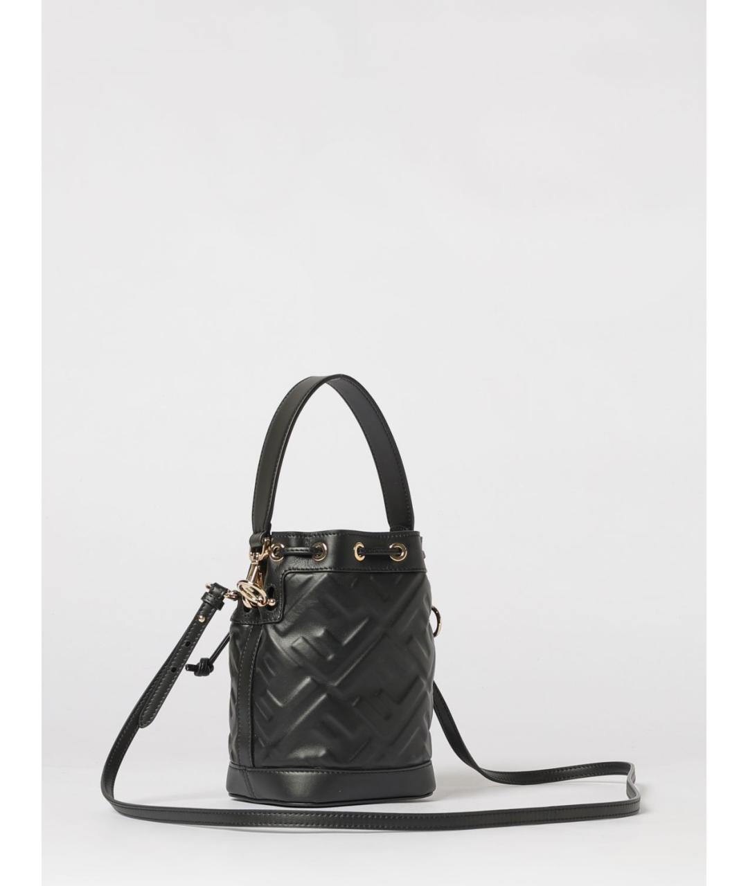 FENDI Черная кожаная сумка через плечо, фото 3