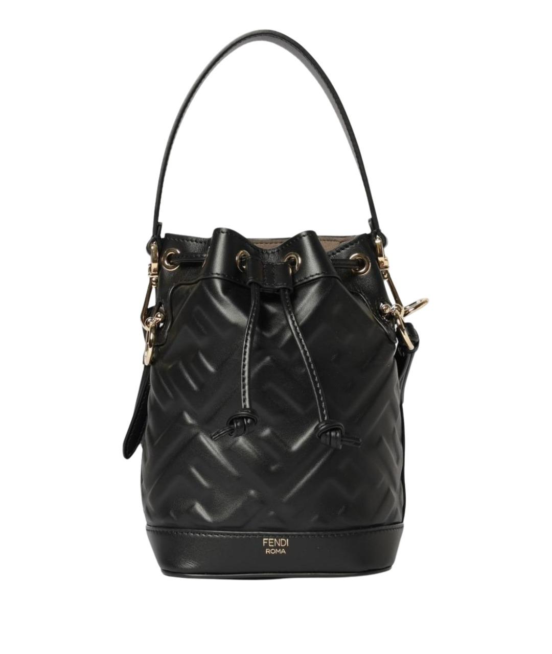 FENDI Черная кожаная сумка через плечо, фото 1