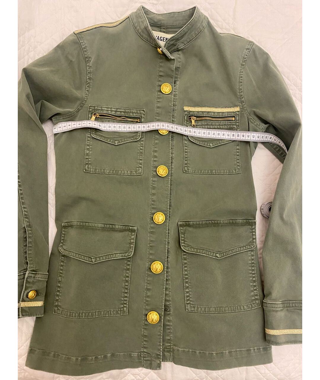 L'AGENCE Зеленый хлопковый жакет/пиджак, фото 5