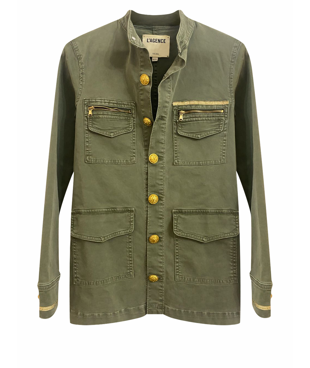 L'AGENCE Зеленый хлопковый жакет/пиджак, фото 1