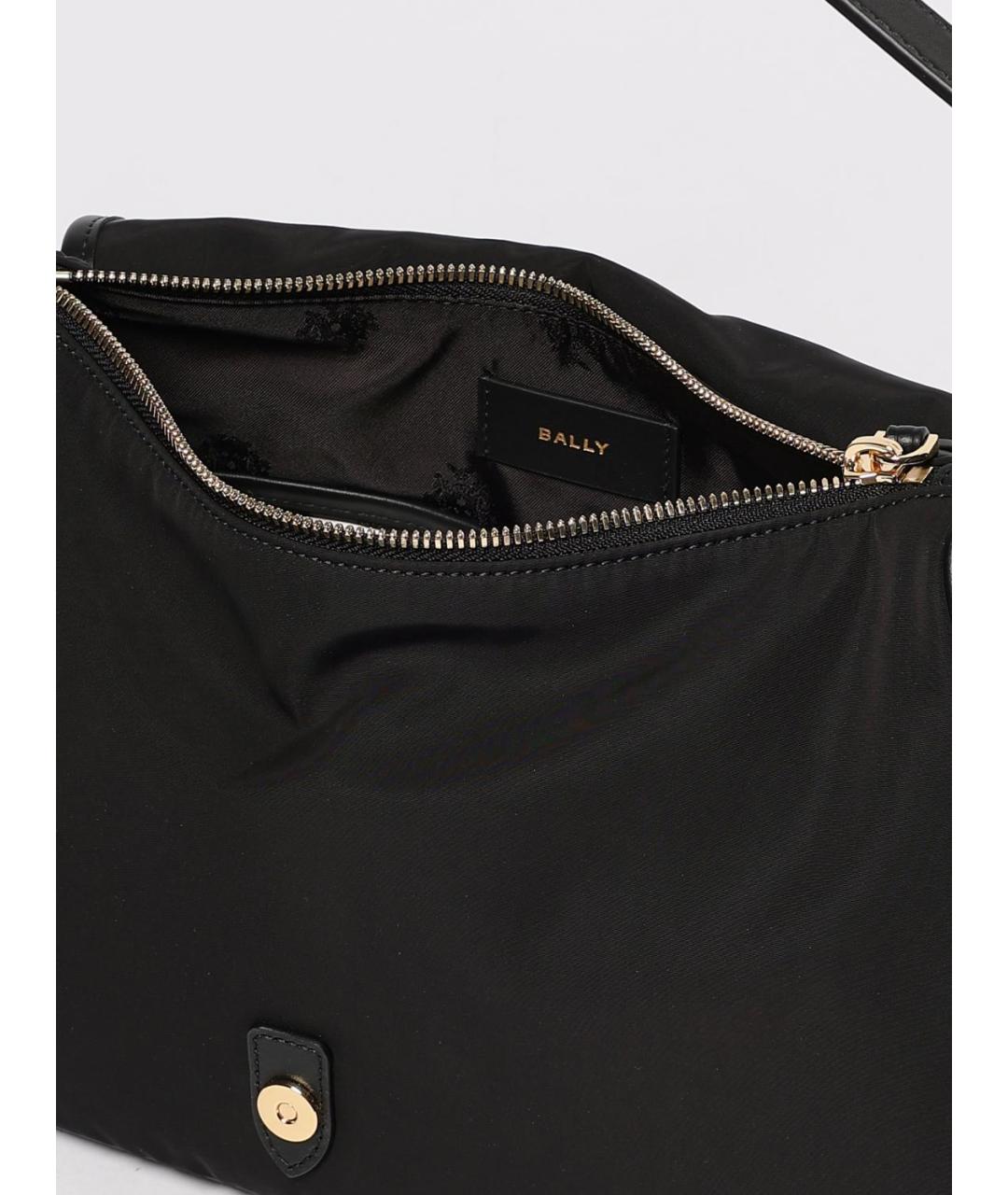 BALLY Черная синтетическая сумка через плечо, фото 2