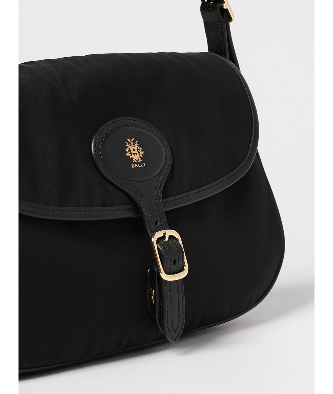 BALLY Черная синтетическая сумка через плечо, фото 4