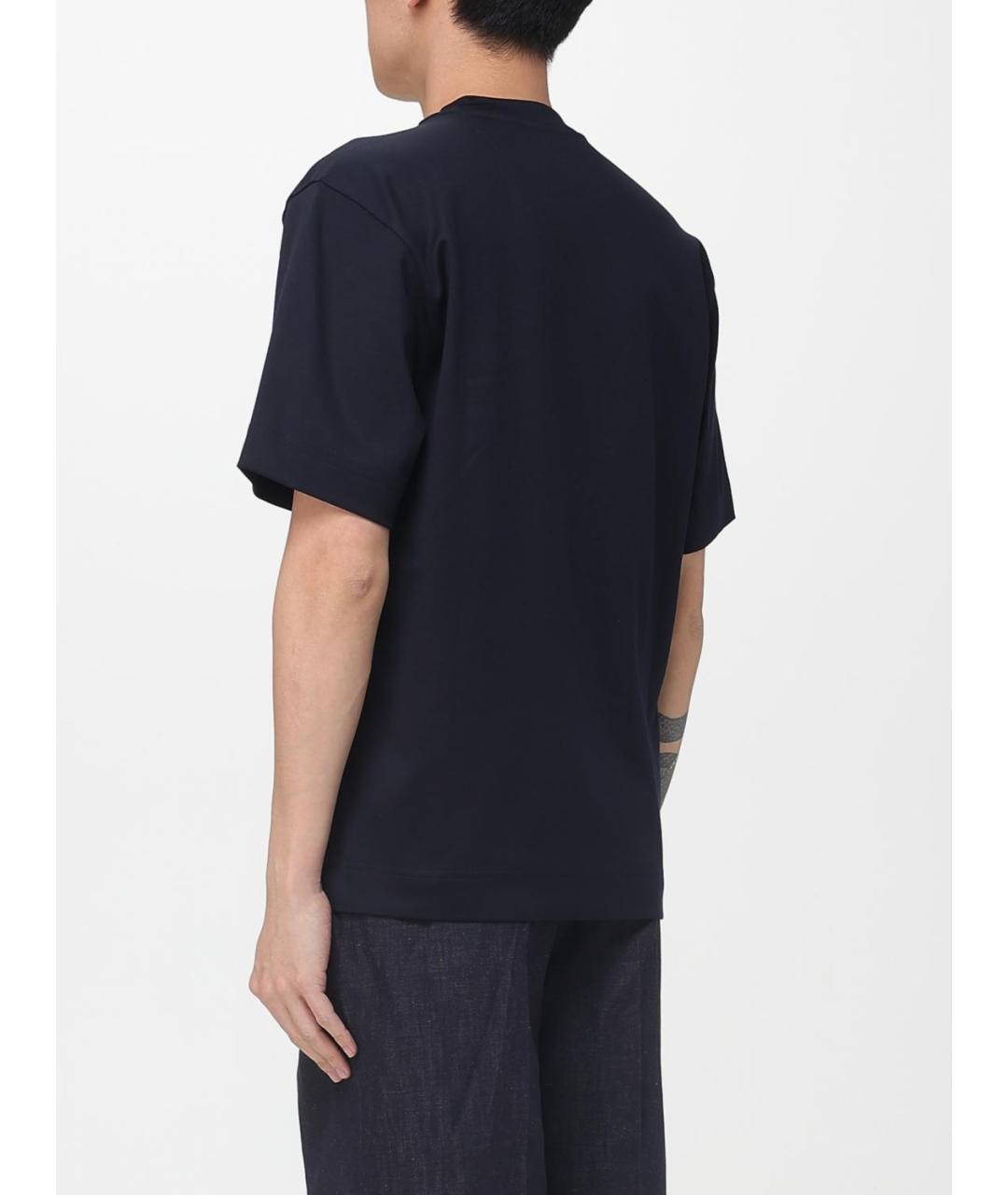 FENDI Синяя хлопковая футболка, фото 4