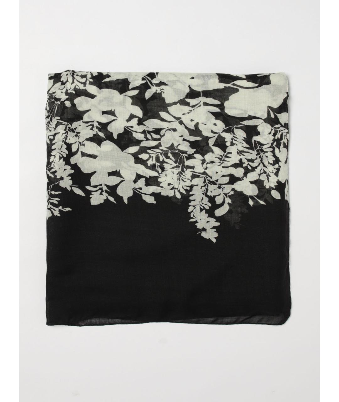 AGNONA Черный шерстяной шарф, фото 4