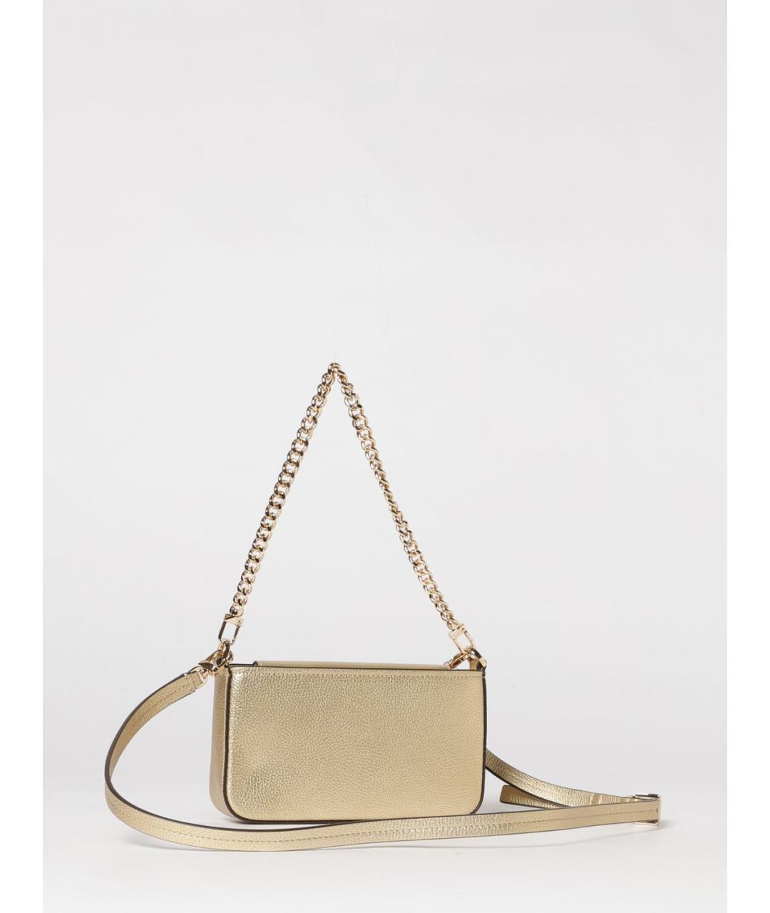 MICHAEL KORS Золотая кожаная сумка через плечо, фото 2
