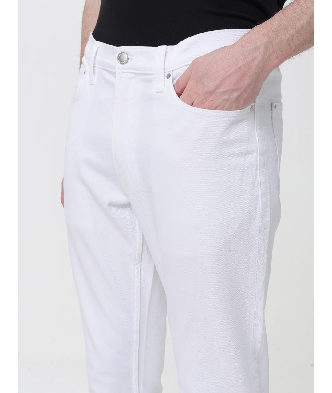 MICHAEL KORS Белые хлопковые джинсы скинни, фото 3