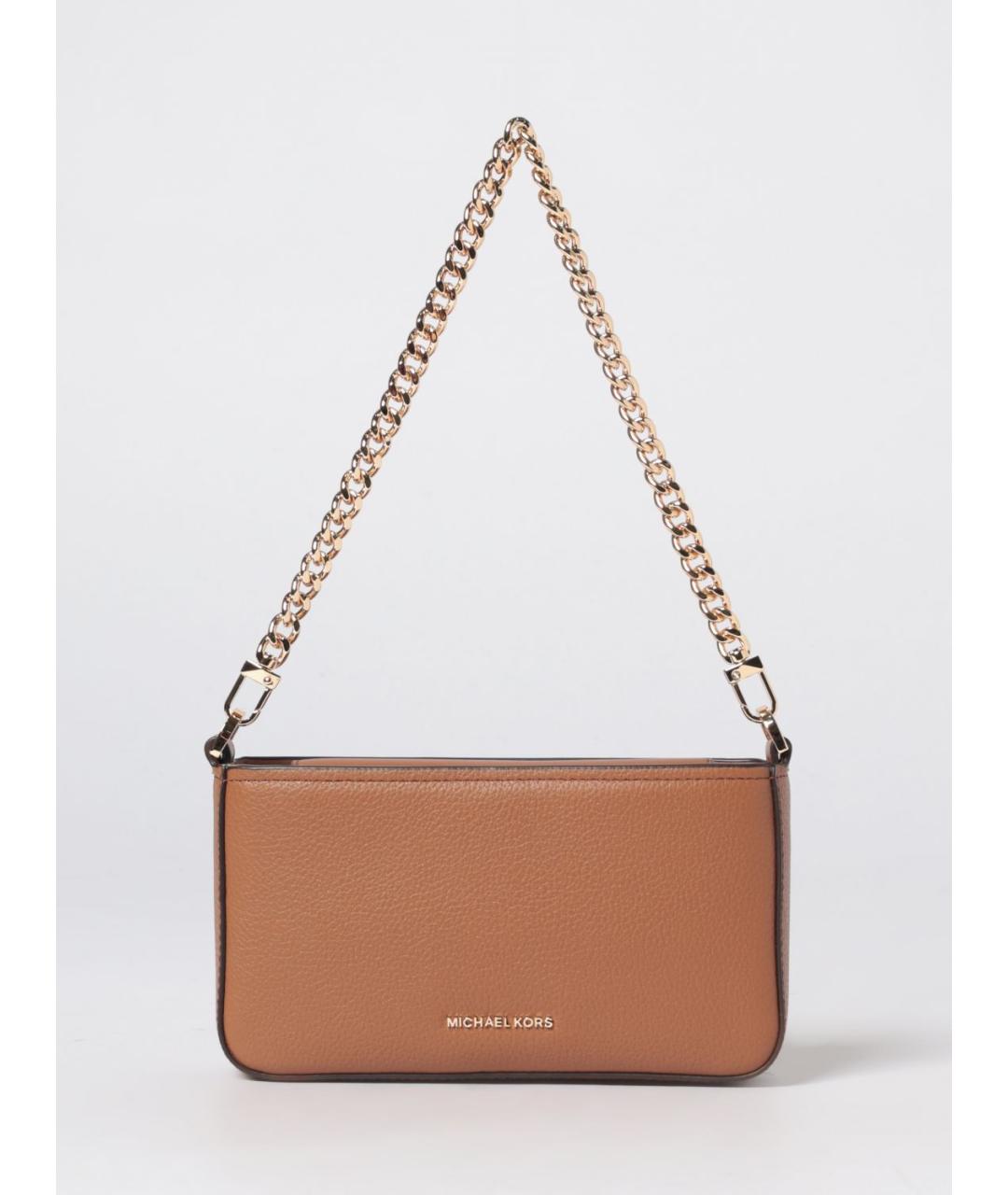 MICHAEL KORS Коричневая кожаная сумка через плечо, фото 4