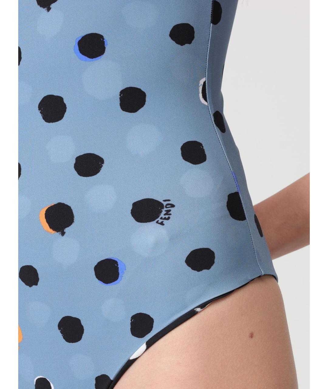 FENDI Голубой полиамидовый купальник, фото 4