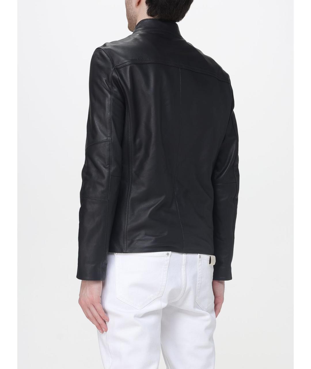 MICHAEL KORS Черная кожаная куртка, фото 3