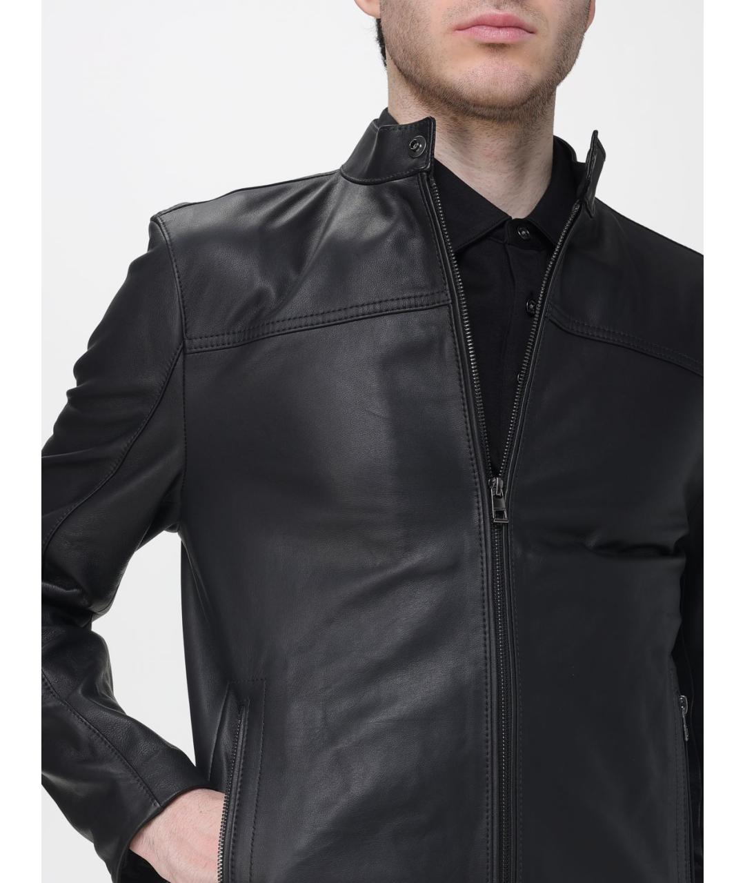 MICHAEL KORS Черная кожаная куртка, фото 5