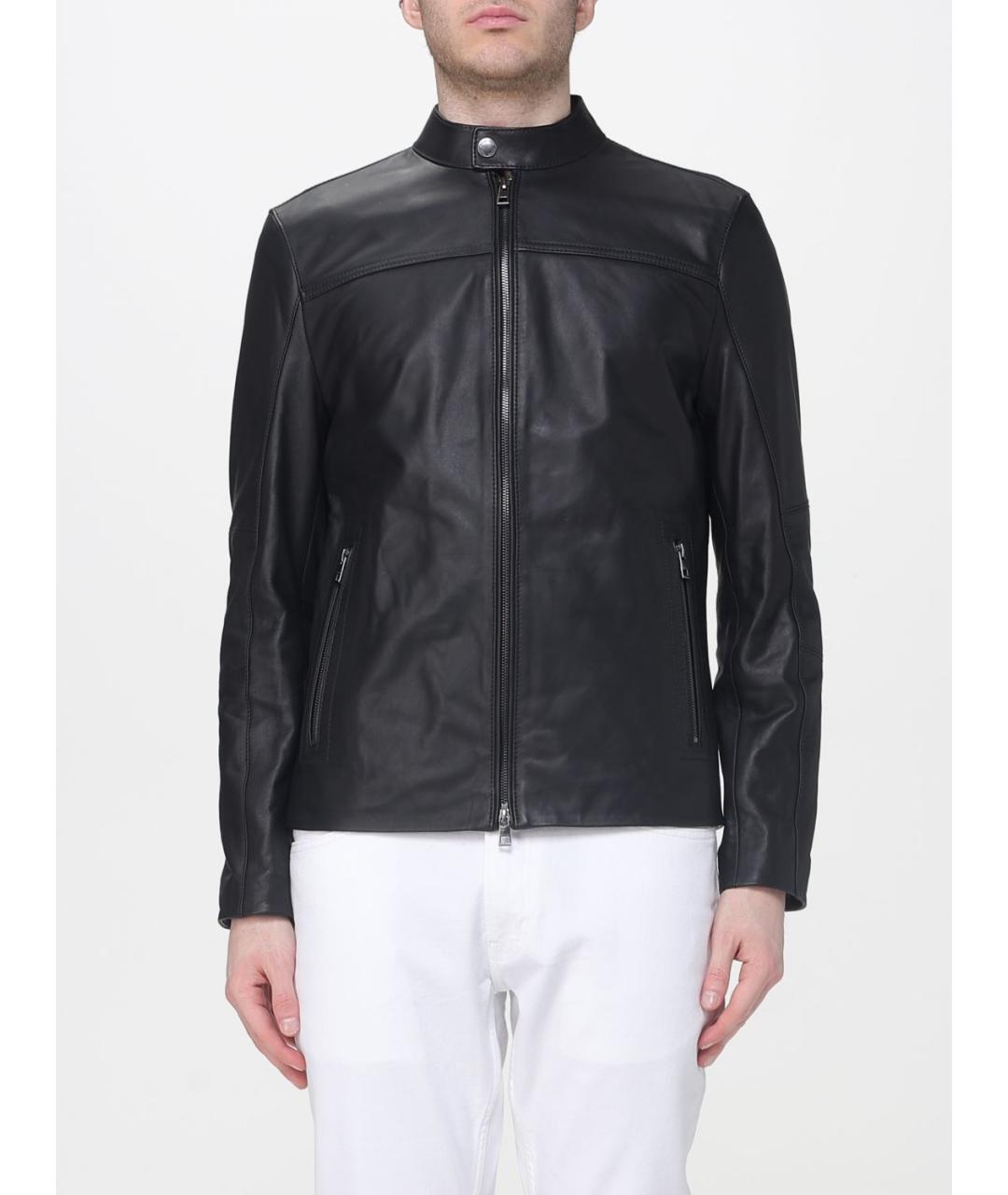 MICHAEL KORS Черная кожаная куртка, фото 2