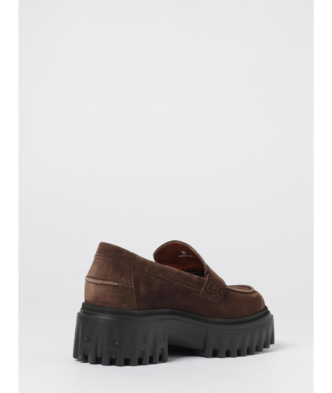 HOGAN Коричневые нубуковые лоферы, фото 3