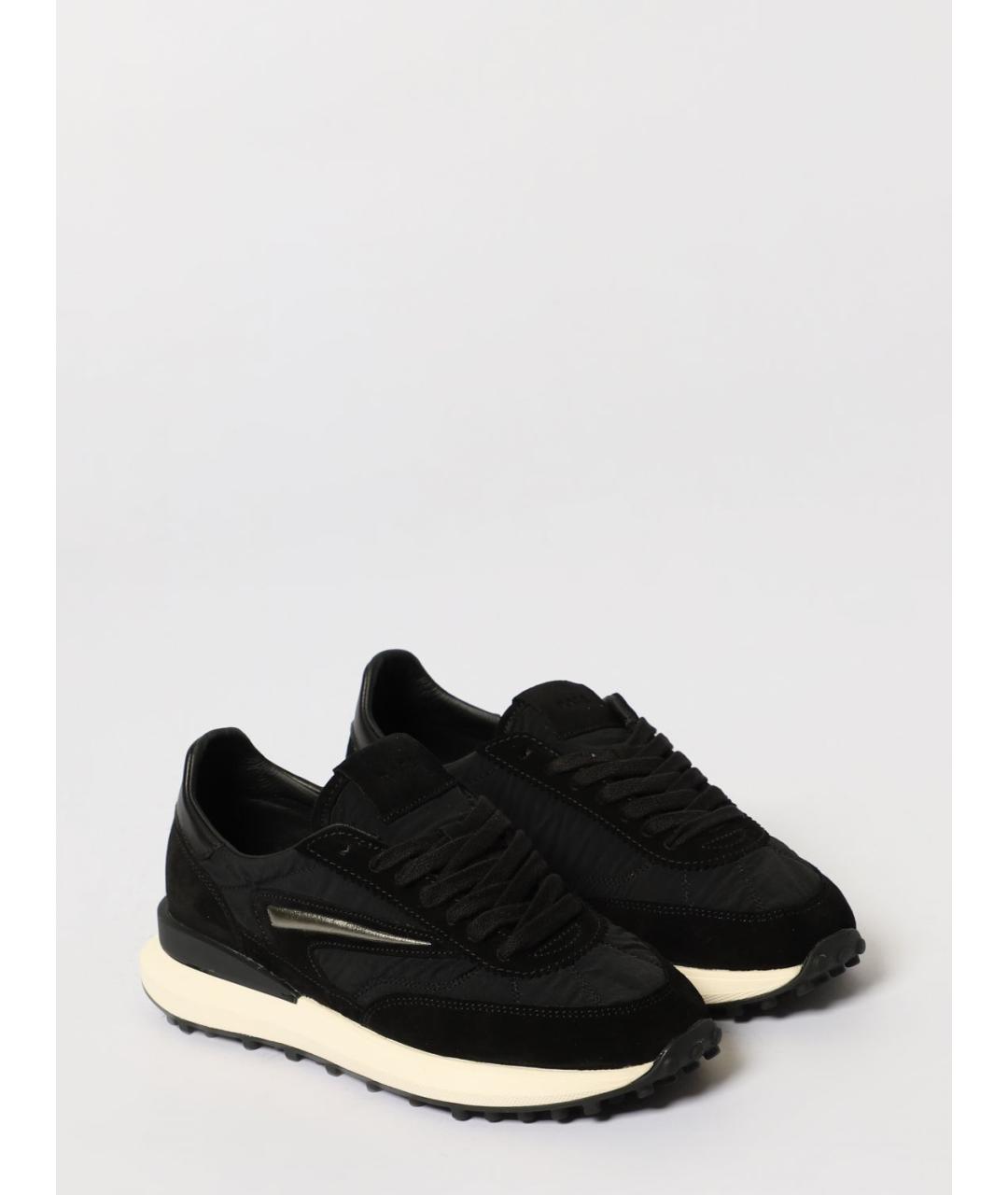 D.A.T.E. Черные кожаные кроссовки, фото 2