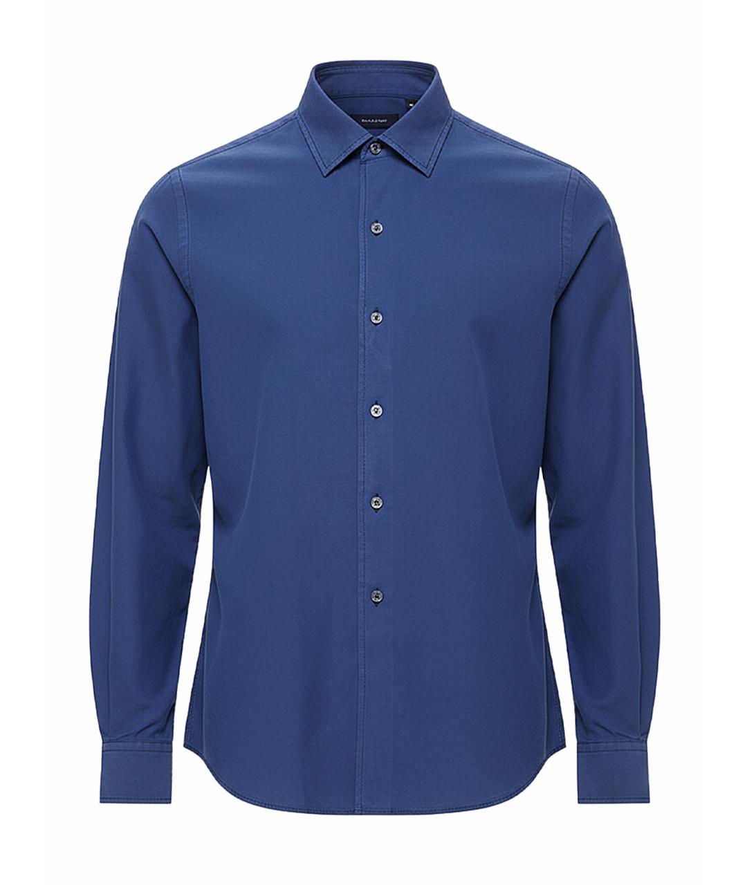 AGNONA Темно-синяя хлопковая кэжуал рубашка, фото 1