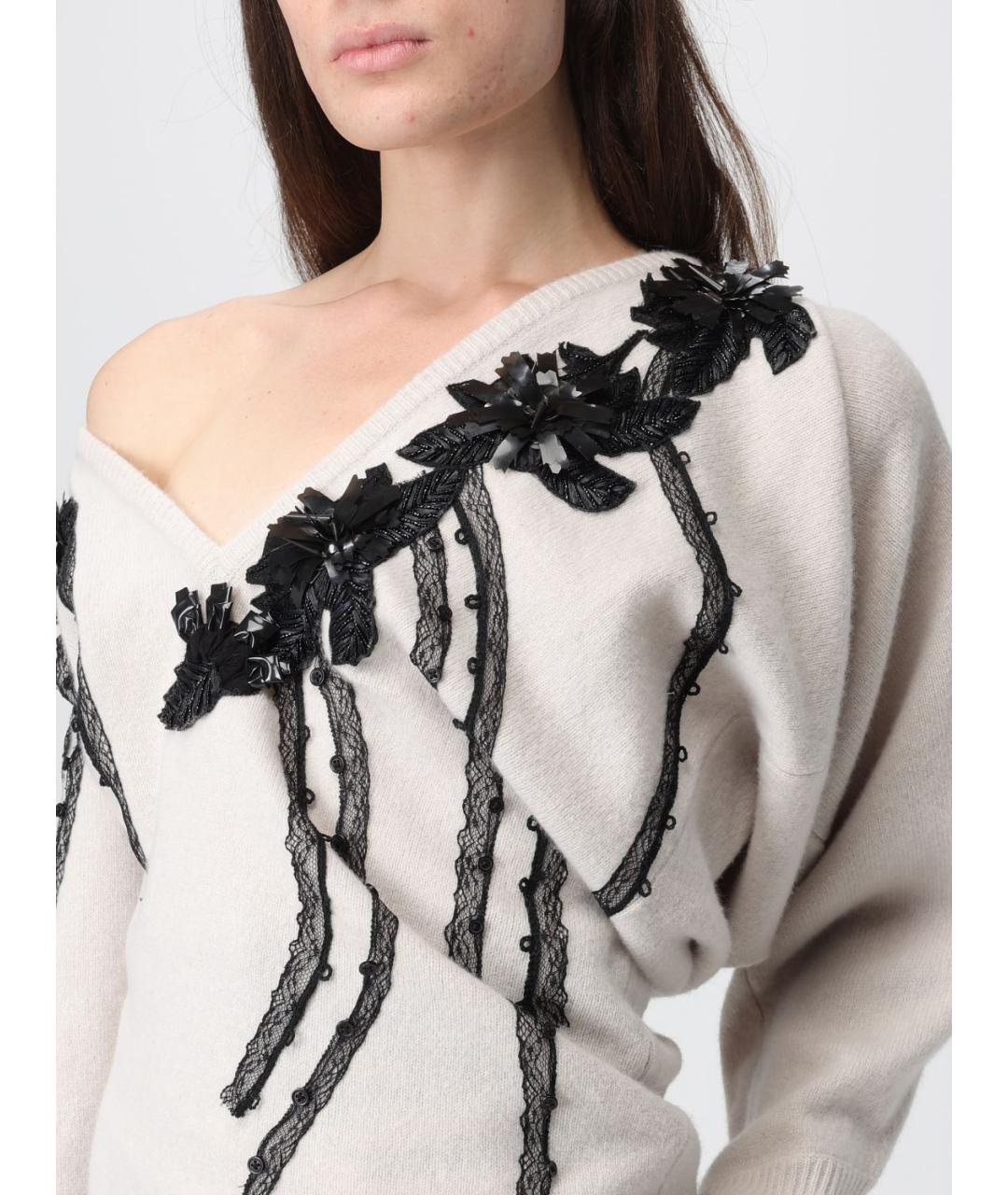 ANTONIO MARRAS Бежевый шерстяной джемпер / свитер, фото 6