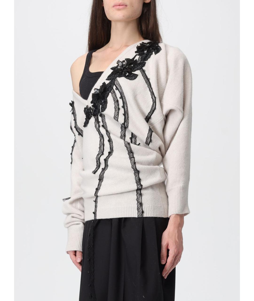 ANTONIO MARRAS Бежевый шерстяной джемпер / свитер, фото 5