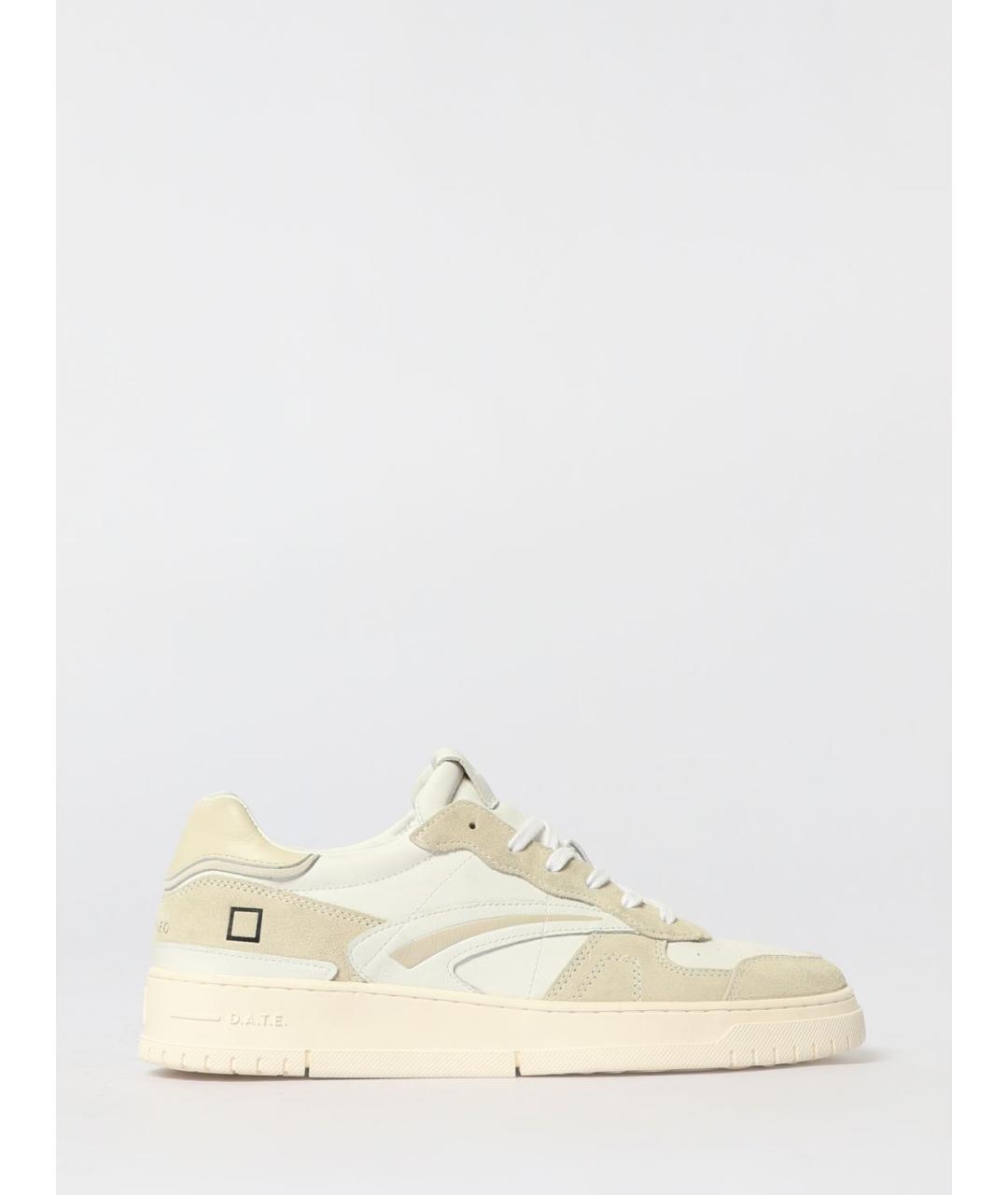 D.A.T.E. Бежевые замшевые низкие кроссовки / кеды, фото 4