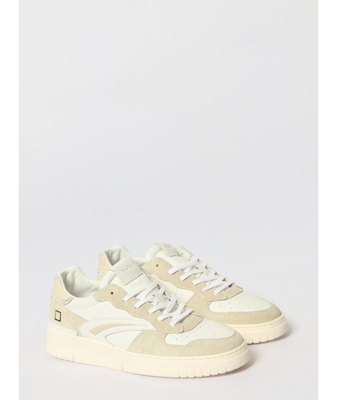 D.A.T.E. Бежевые замшевые низкие кроссовки / кеды, фото 2